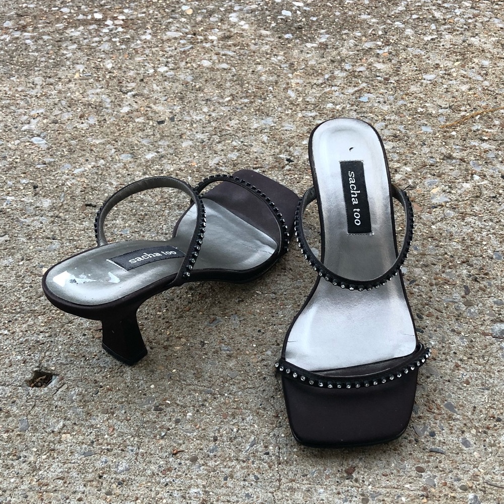 Square toe straps heels * SOLD*